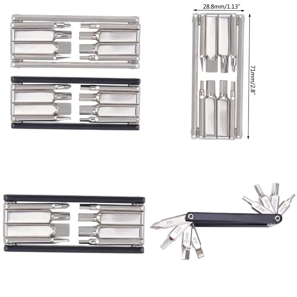 

Y1UC Bicycles Repair Tool Repairing Chain Wrenches Screwdriver Kits