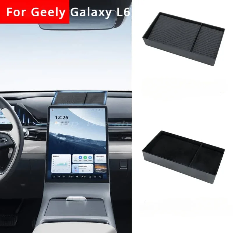 For Geely Galaxy L6 Car Tissue Storage Box Meter Central Control Screen Behind-the-scenes Storage Box Modification