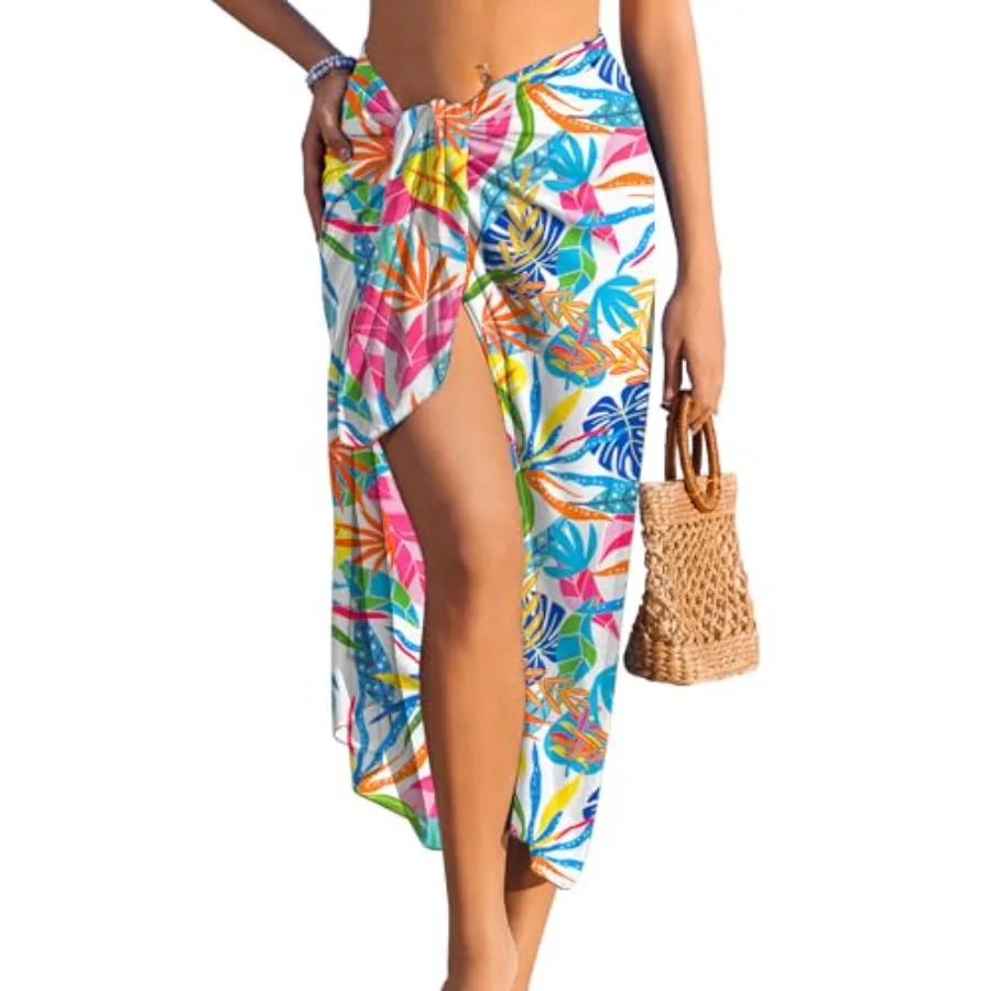 

Женское парео Ekouaer из шифона, длинное пляжное платье-накидка для купальника, прозрачное, 2026