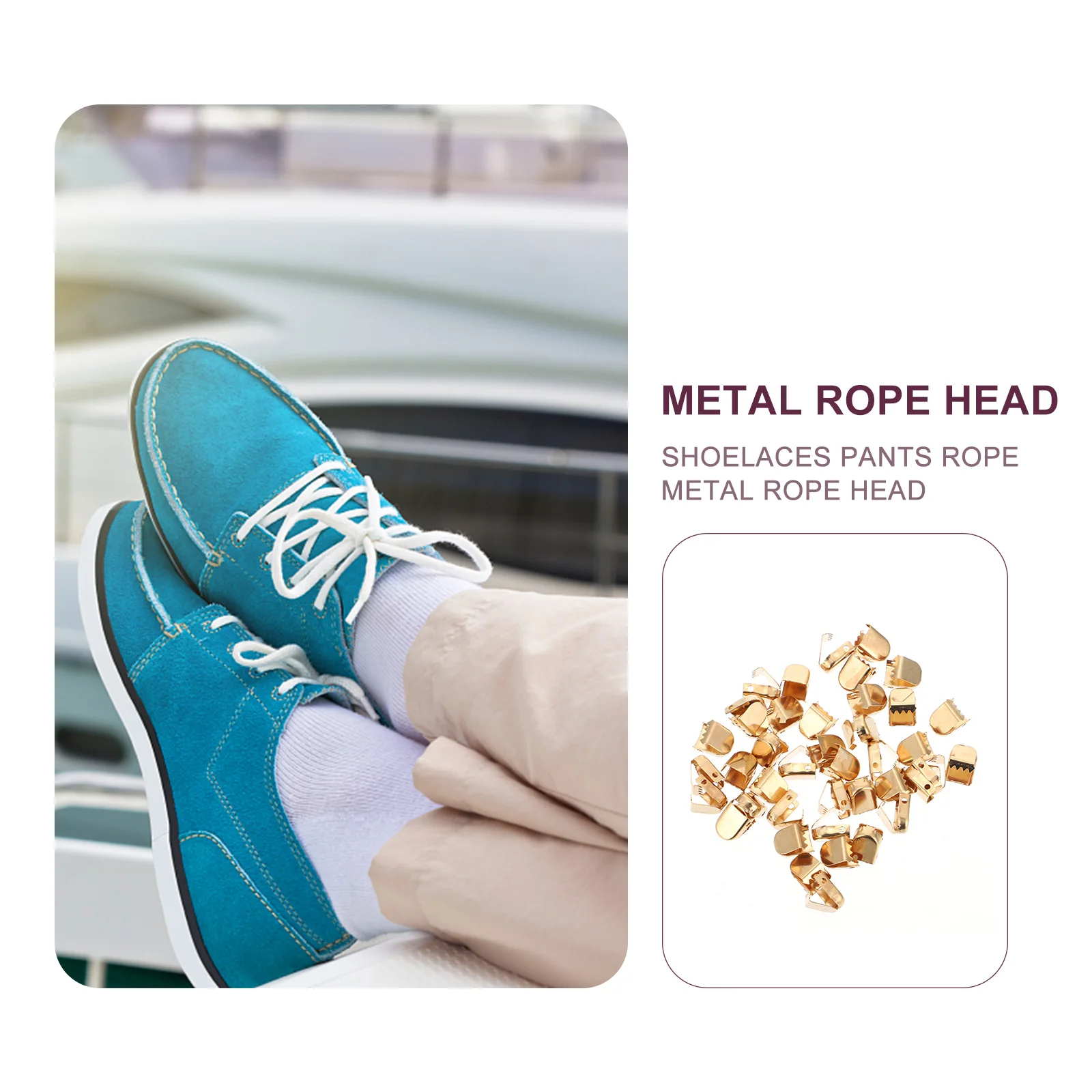 

100pcs Shoelace Buckle Tie Locks Metal Clips Stainless Steel Elastic Laces for Sneakers Buckle Connector Shoelace