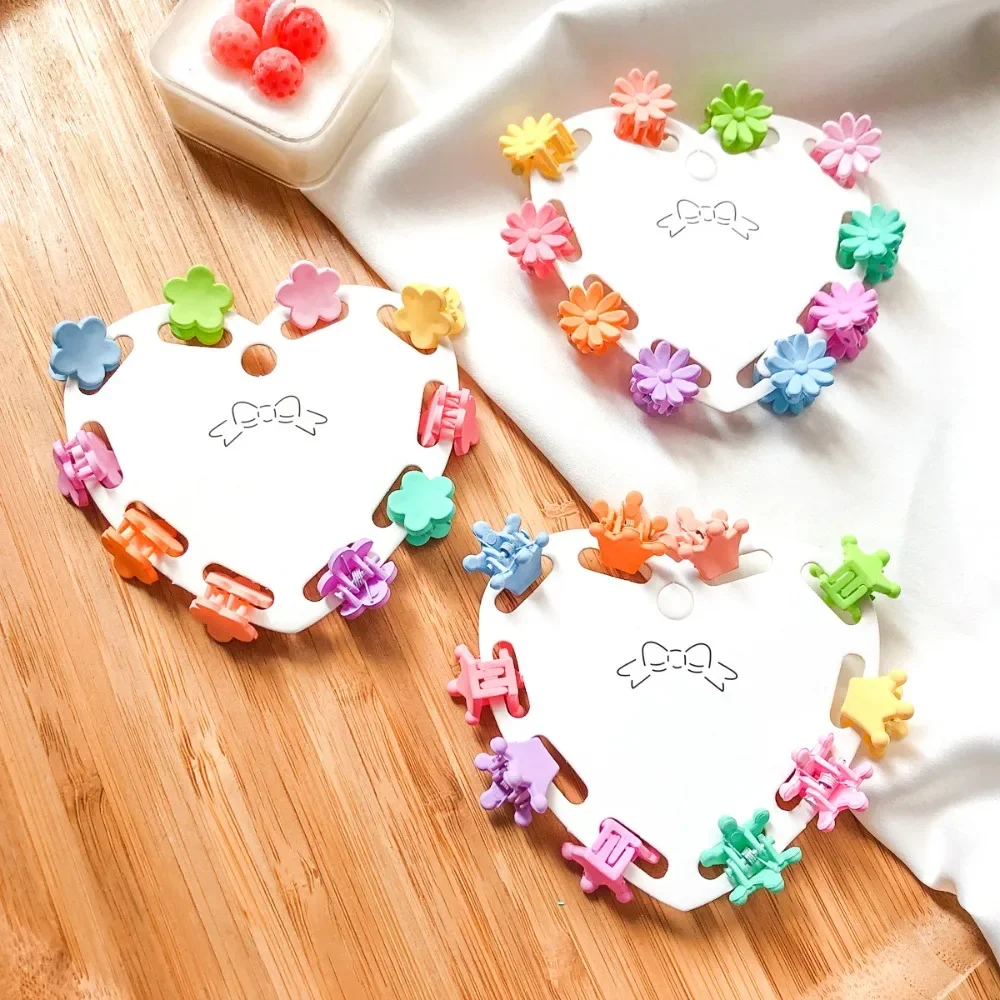 10PCS Cute Star Butterfly Small Hair Claw Crab Hair Clips Girls Childs Mini Cartoon Hair Clamps Baby Headwear Accessories Sets