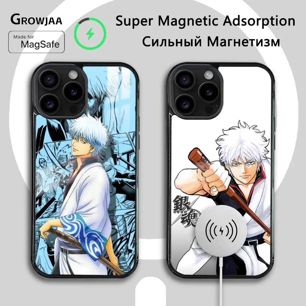 

Anime G-Gintama Phone Case For iPhone 16 15 14 13 12 11 Pro Max Plus Mini Magsafe Mirror Wireless Magnetic Cover