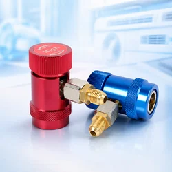 NEW R134A Freon H/L Auto Car Quick Coupler Connector Brass Adapters Air Conditioning Refrigerant Adjustable