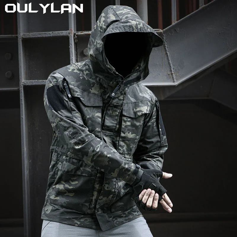 Outdoor Tactical Coat Men\'s Jackets Autumn/Winter Waterproof Windbreaker Mid length M65 Battlefield Charge Coat Workwea