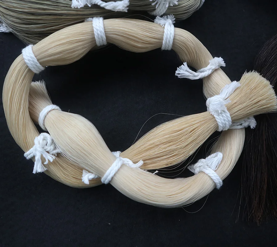 250g Mongolian Horse Tail Hairs Cello/Viola/Violin Bow Hair Horsehair Horsetail White Brown Gray Black 82-84cm