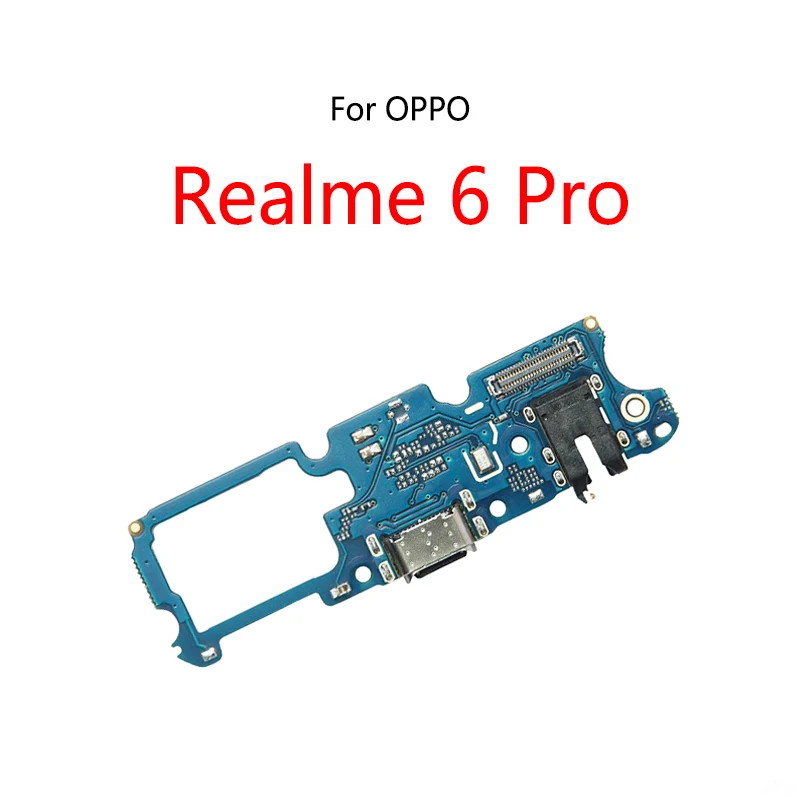 Puerto de carga USB, Conector de enchufe, Cable flexible para OPPO Realme 6 Pro, módulo de placa de carga