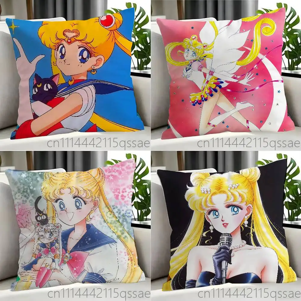 M-Moon Tsukino Magic Girl Pillow case Printed Polyester Throw Pillow Cover Decorative Sofa Cushion Pillowslip Home Decor