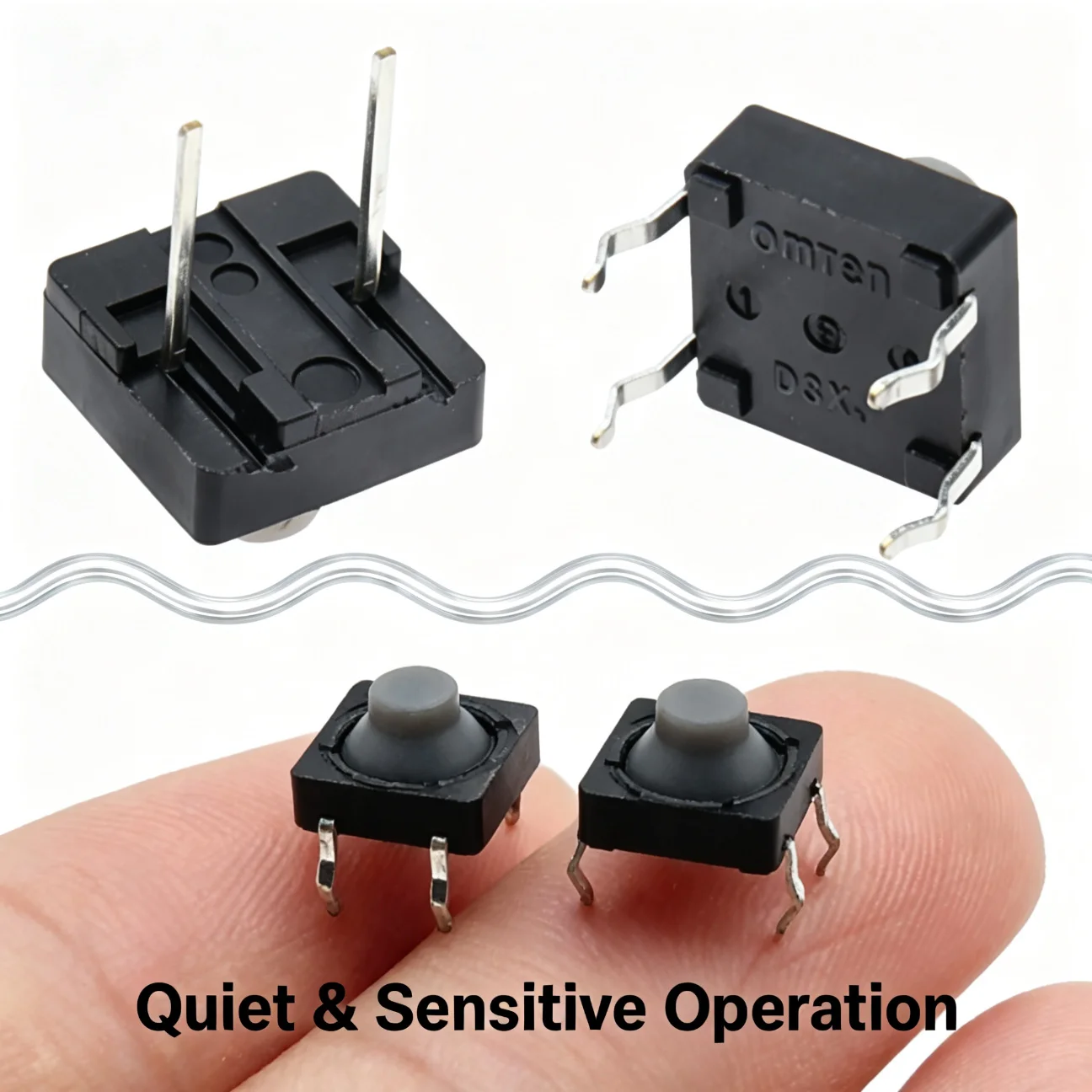 10-50PCS Panel PCB Silica Gel Tactile Tact Push Button Switch 2Pin 4Pin 8x8mm for Electronic Products Household Appliances