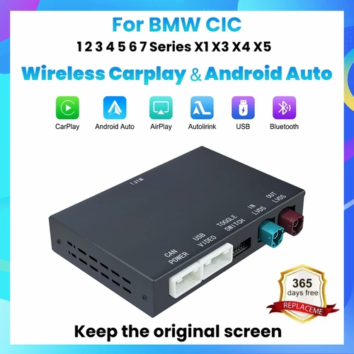 CarPlay inalámbrico Android Auto para BMW NBT CIC Mini R55 R56 R57 R58 R59 R60 R61 F54 F55 Clubman Countryman tapa dura John F56 F57