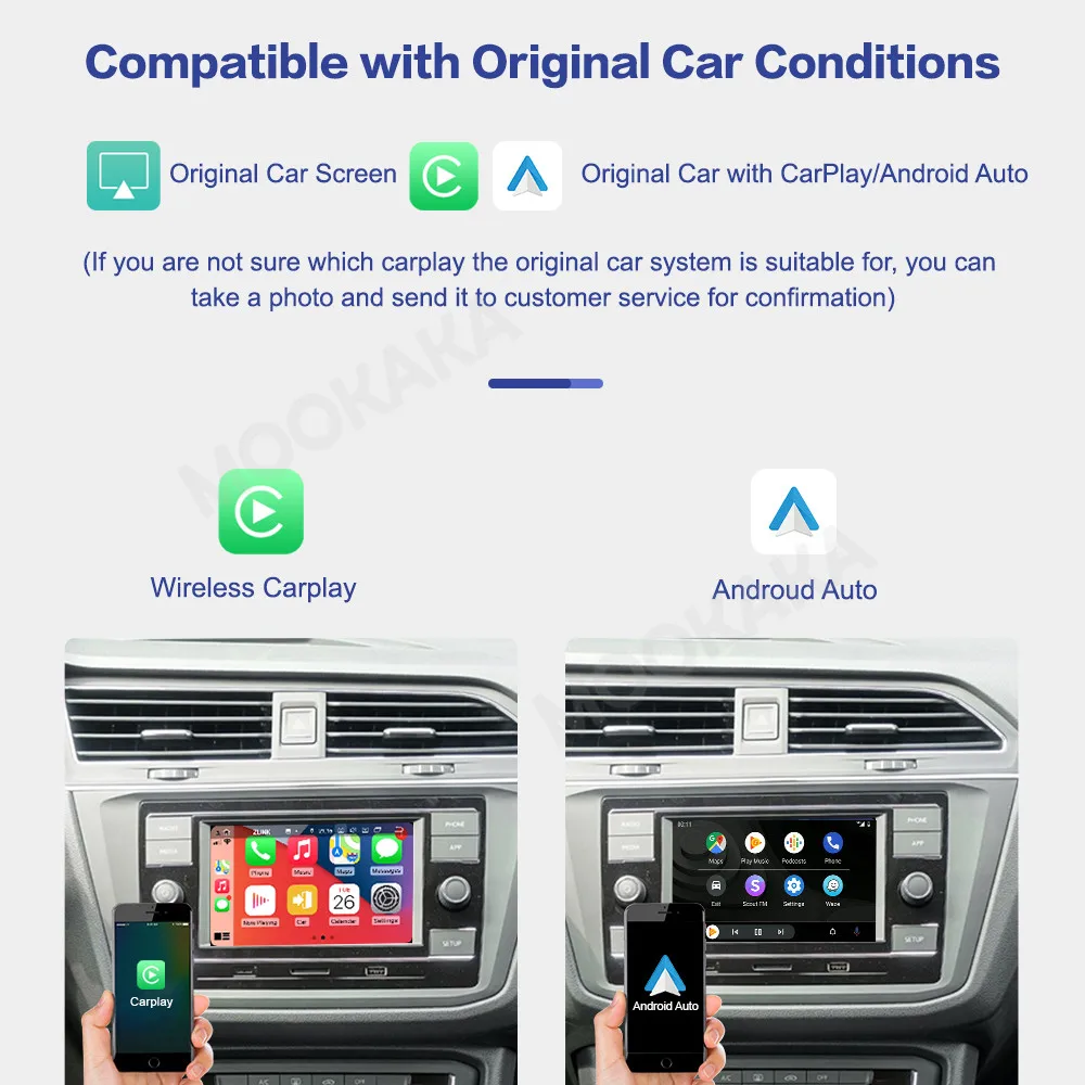 Wireless Carplay Android Auto For Volkswagen Tiguan Passat Golf Linux System Car Multimedia Player DSP WIFi GPS