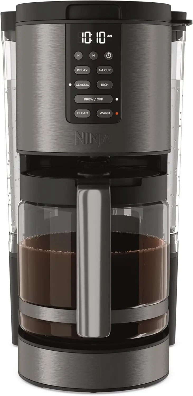 

XL 14-Cup Coffee Maker PRO, 14-Cup Glass Carafe, Freshness Timer, with Permanent Filter, Black Stainless Steel, DCM201BK