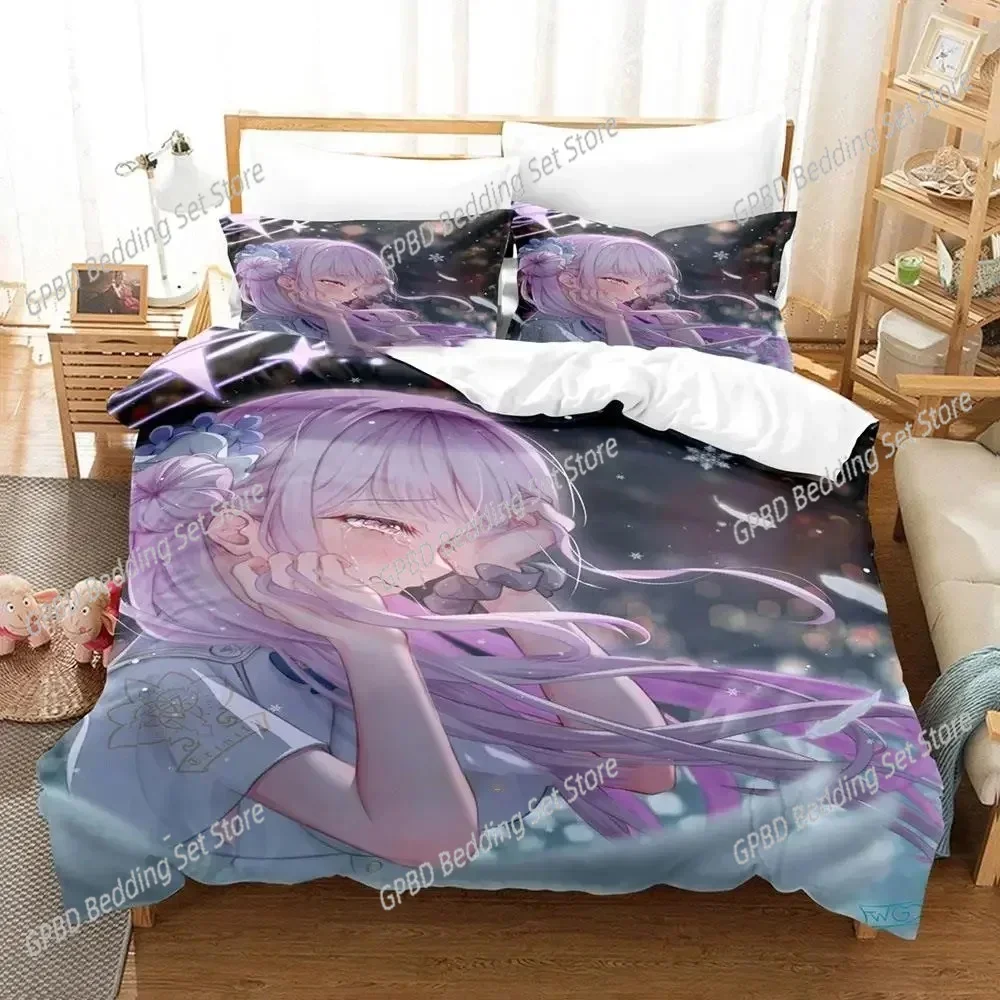 

3D Print Anime Misono Mika Blue Archive Comfortable Duvet Cover Pillowcase Bedding Set Children Bedroom Decoration Home Textile