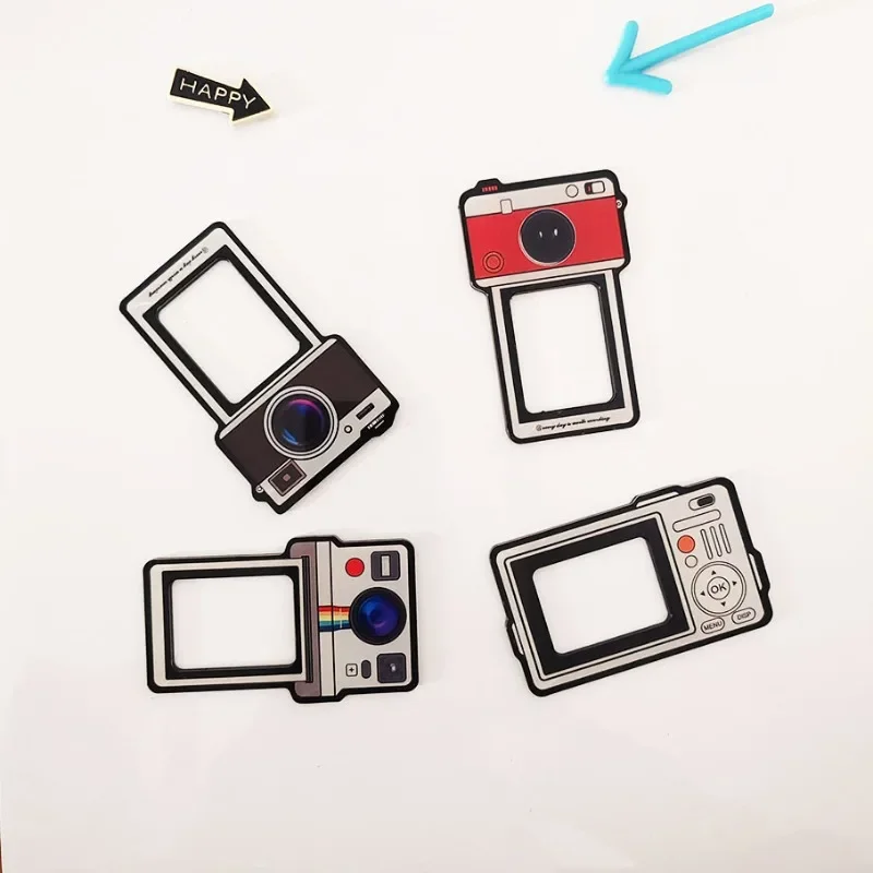 2 Pack Mini Polaroid Frame Magnets, Creative Funny Fridge Stickers, Photo Display Decor for Refrigerator & Whiteboard