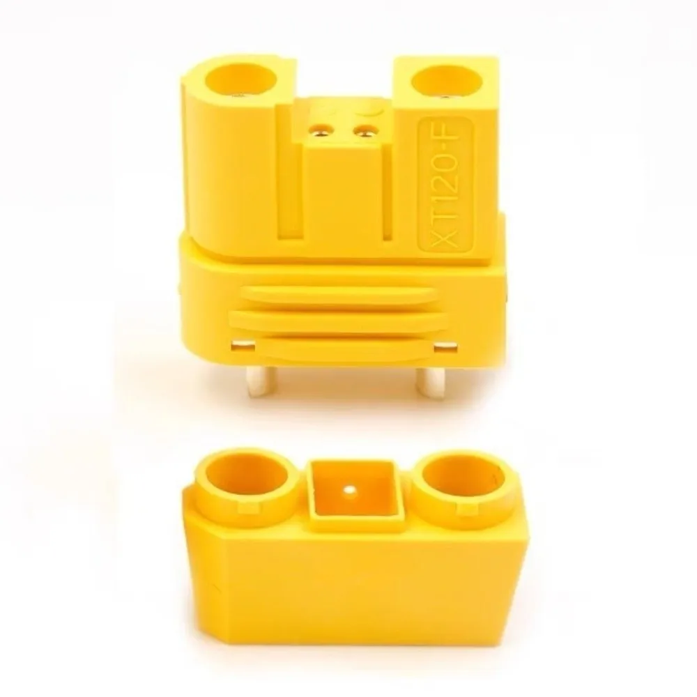 Gold-Plated XT120(2+2) Charging Plug 60A High Current 2+2 Pin Layout Solder Wire Connector with Signal Pin RC Model Parts