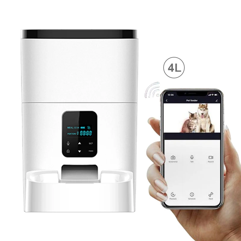 

STLF Wholesale Phone App Control Tuya Smart Auto Reminder Timed Automatic Dog Feeders for Dog With