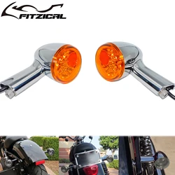 Motorcycle Chrome Rear Turn Signals LED Brake Lights Indicators Lights For Harley Sportster Super Low 883 Iron XL1200 1992-2022