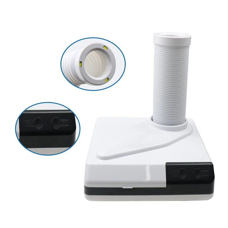 เครื่องดูดฝุ่นทำเล็บ 60W แบบพกพาตั้งโต๊ะ พร้อมไฟ LED 3 ดวง สำหรับร้านทำเล็บ อุปกรณ์ทำเล็บ