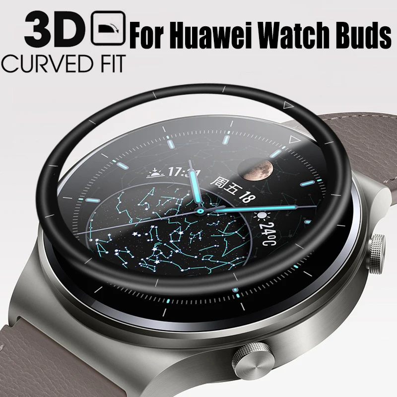 Zakrzywiona folia 3D do ochraniacza ekranu Huawei Watch Buds Odporna na zarysowania osłona ochronna Fim do akcesoriów do inteligentnych zegarków Huawei Buds