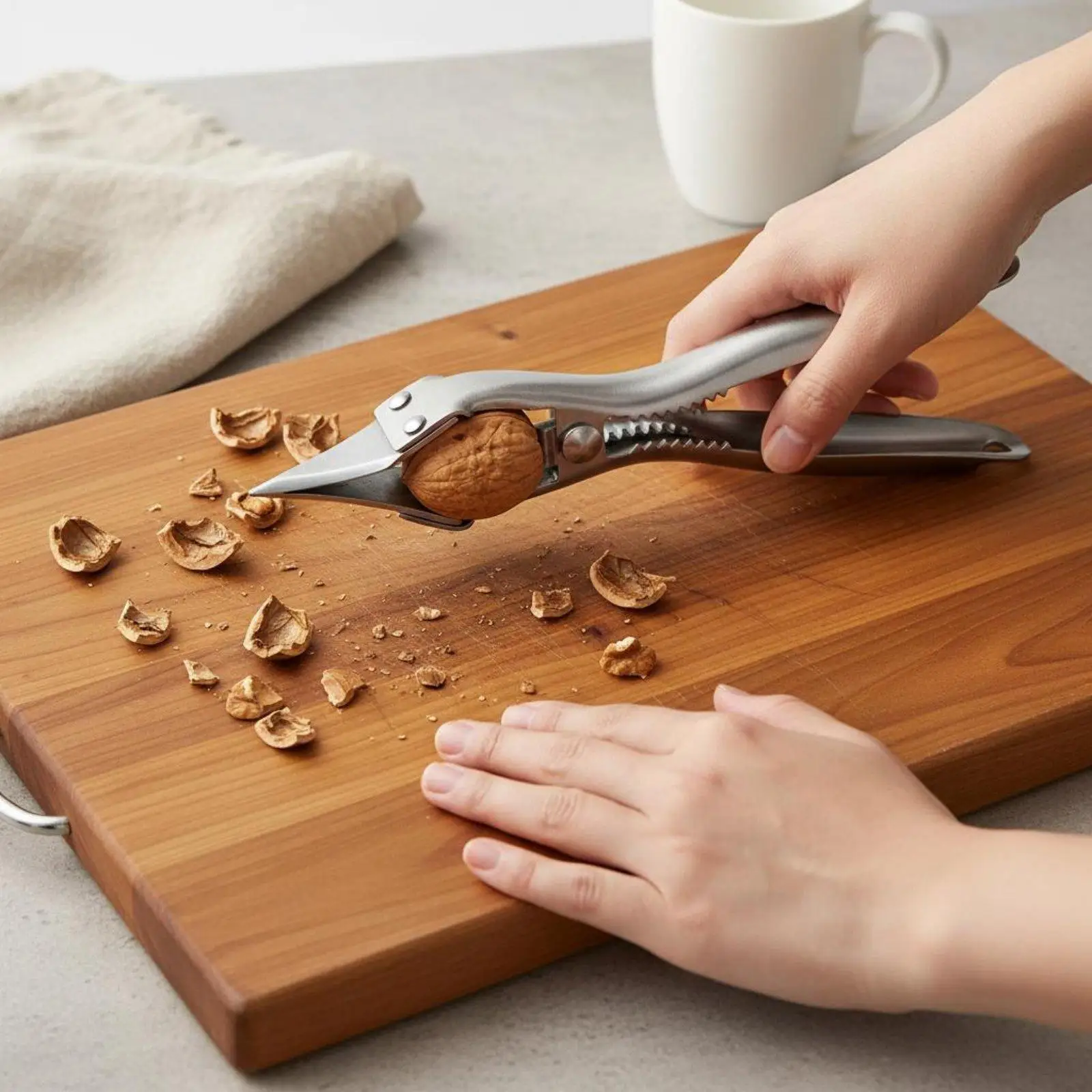 Versatile Seafood Opener Stainless Steel Serrated Edge Shellfish Tool Crab Lobster Cracker for Kitchen Essentials