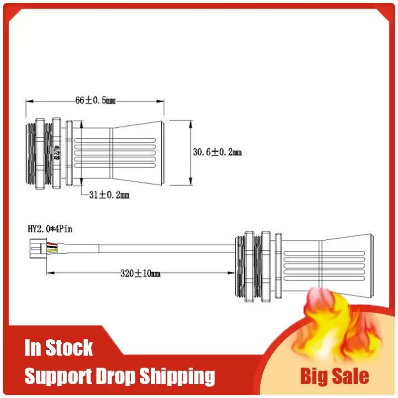 Topdeals 1 STKS Hoge nauwkeurigheid waterdichte sensor Ultrasone afstandssensor voor Arduino-sensor (UART)