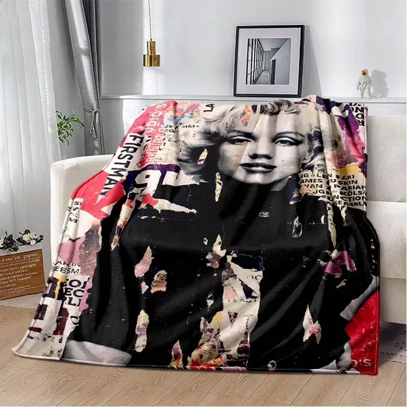 Marilyn Monroe Printed blankets picnic blanket Warm Flannel blankets Soft and comfortable blanket bed linings Birthday Gift