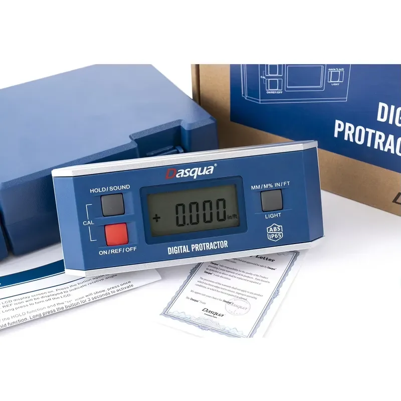 Brand For Dasqua IP65 Dust-proof and Water-proof Backlight Digital Protractor As Level and Inclinometer