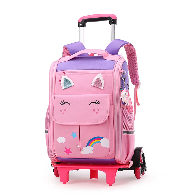 High capacity School bags Rolling Backpack kids Trolley bag Children Trolley backpack wheels Student school backpack wheeled bag