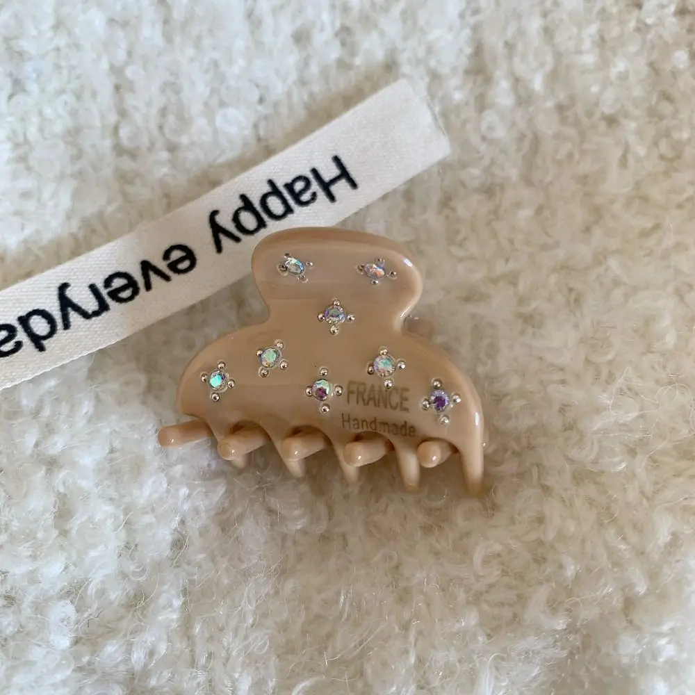 حمض الخليك حجر الراين مشبك شعر Babysbreath الصغيرة انتزاع كليب خلات دبوس الشعر الهندسة كريستال مشبك شعر صغير الشارع الشهير