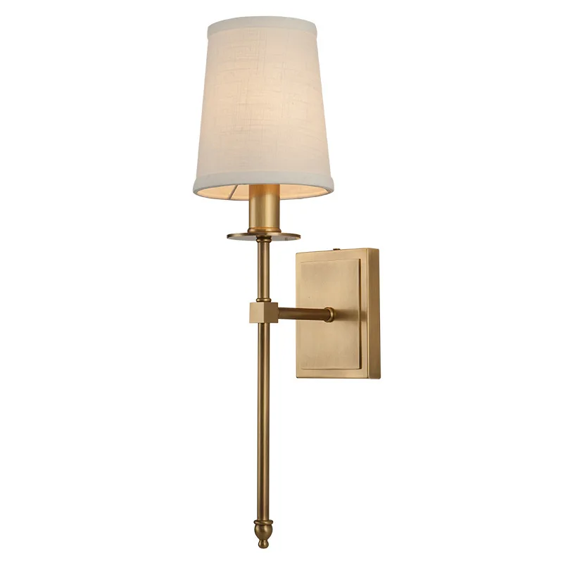 

All copper American wall lamp, bedroom dressing table, simple bedside stairs, corridor and aisle