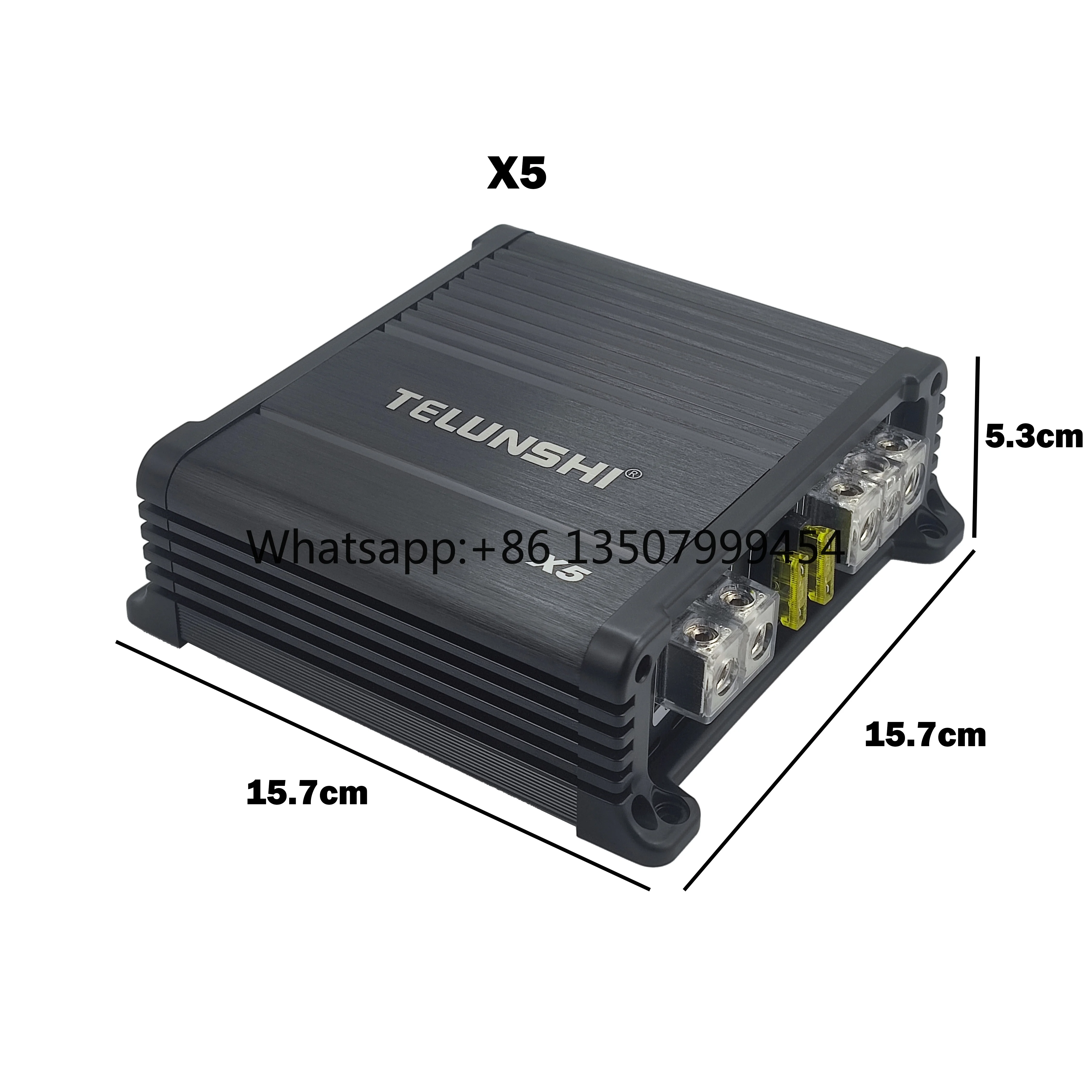 High Quality 500W RMS 1 Ohm Class D Monoblock Car Subwoofer AMP 12V Car Amplifier with 1500W Crossover for Tiguan Golf Models