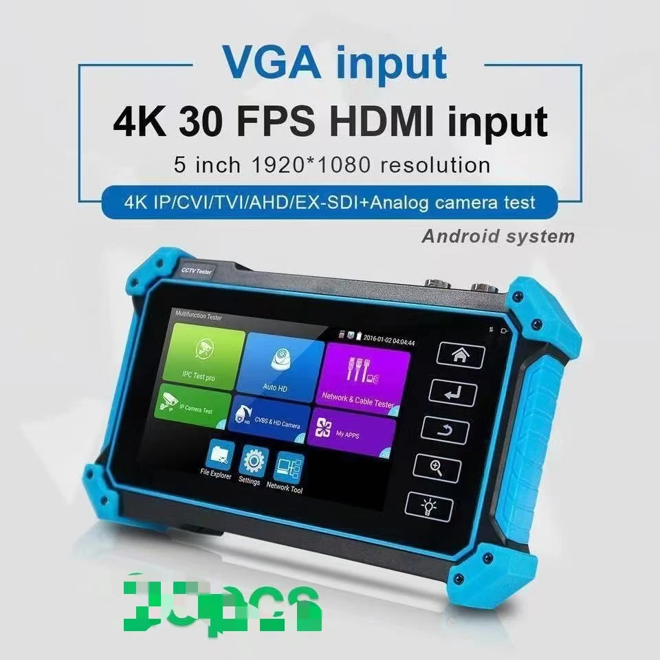 5.4 Inch CCTV Camera Tester 4k 30Fps  IPC-5100C PLUS IP CVI TVI AHD  l VGA Input