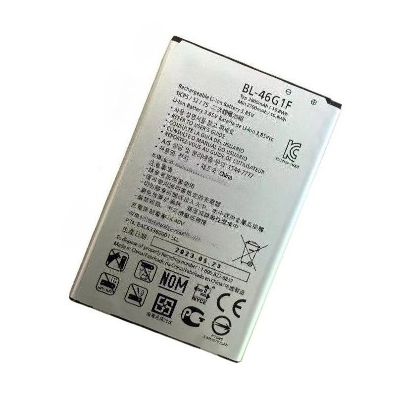 New BL-46G1F BL46G1F Phone Battery 3.85V 2800mAh for LG K10 K8V 2017 Version K20 Plus K20Plus TP260 K425 K428 K430H M250 Battery