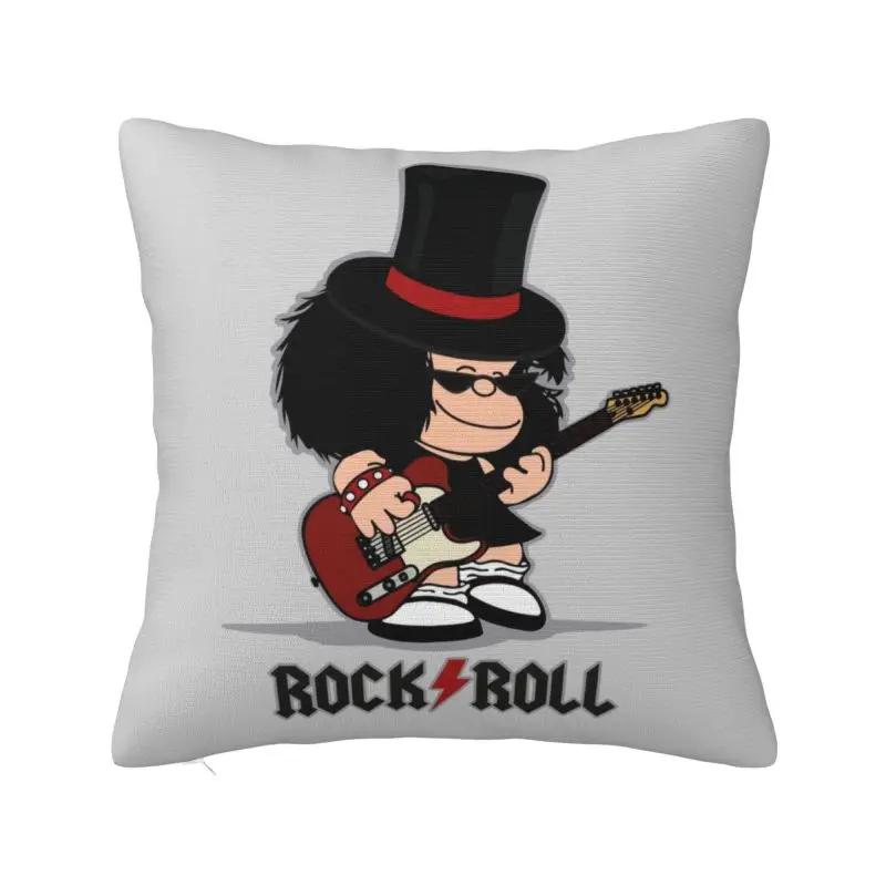 Пользовательские комиксы Mafalda Rock Guitar Nordic наволочка мультфильм Quino манга автомобильная подушка