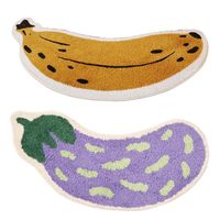 Fun Soft Fruit Bath Mats Thicken Water Absorption Banana Floor Carpets Non-slip Plush Cartoon Bathroom Rug Toilet