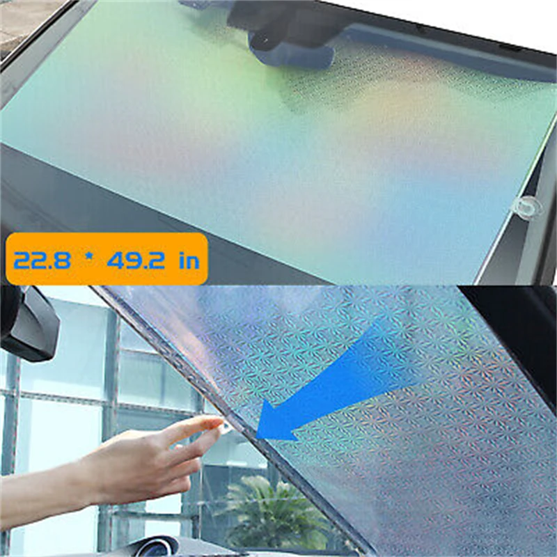 58X125cm Car Retractable Windshield Sun Visor Shade Folding UV Block Cover Front Window