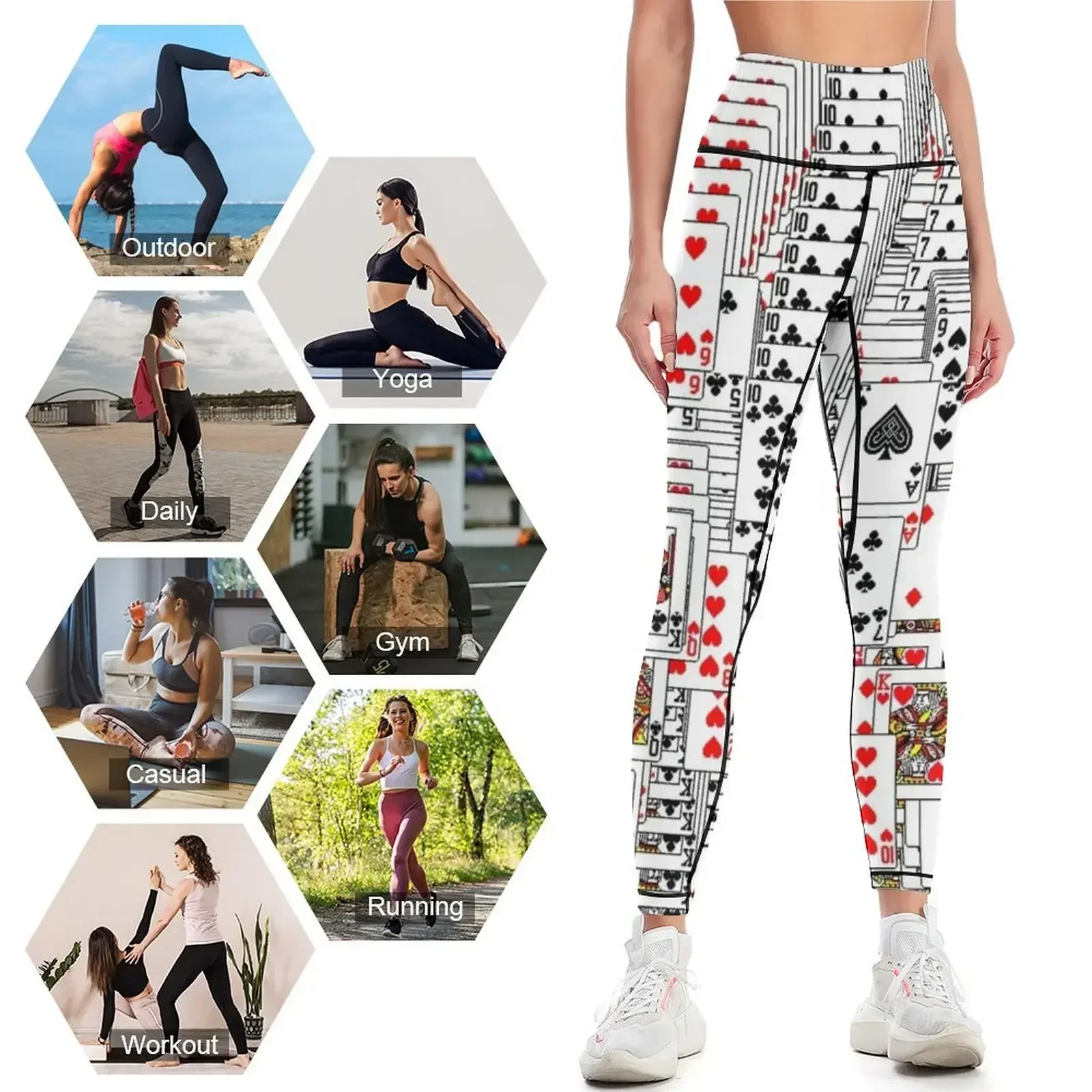 الفائز في Solitare Leggings سراويل نسائية عالية الخصر ملابس لياقة بدنية رياضية للتنس للسيدات #4