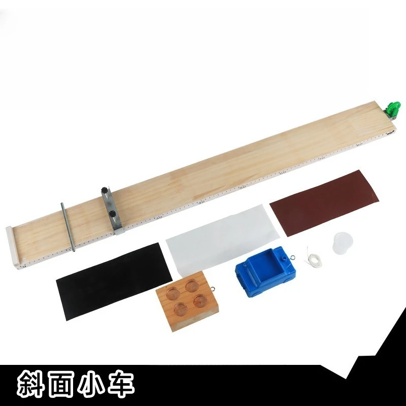 Bevel trolley pulley scale board measure average speed friction