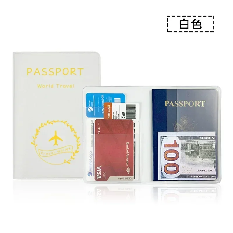 Women Men PU Leather Business Cards Holder Wallet Travel Passport Purse Card Travel Accessories Hand Carry Passport Cover Case