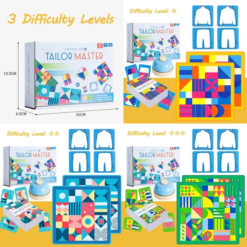 Tailor Master Battle Game Kids Toys Color Shape Matching Logical Thinking Board Games Interactive Montessori Educational Toys