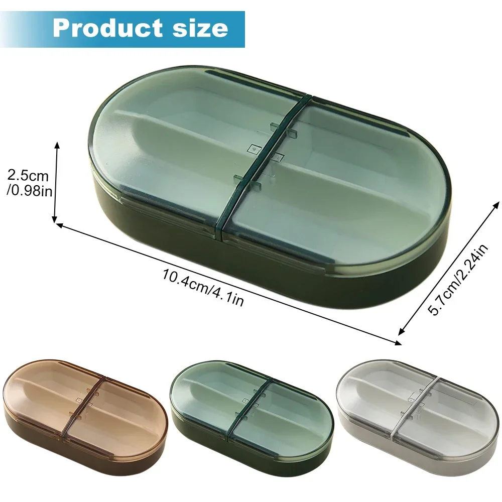 1/2/3PCS Medicine Box Storage Box Body Sealed Dustproof Box Separation Two-pack Transparent Plastic Box Convenient Medicine B