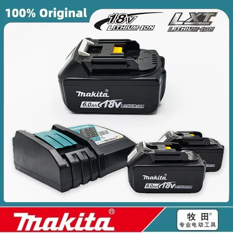 

Оригинальный аккумулятор Makita 6Ач для Makita 18В, замена литиевых аккумуляторов BL1830B, BL1850B, BL1850, BL1840, BL1860, BL1815