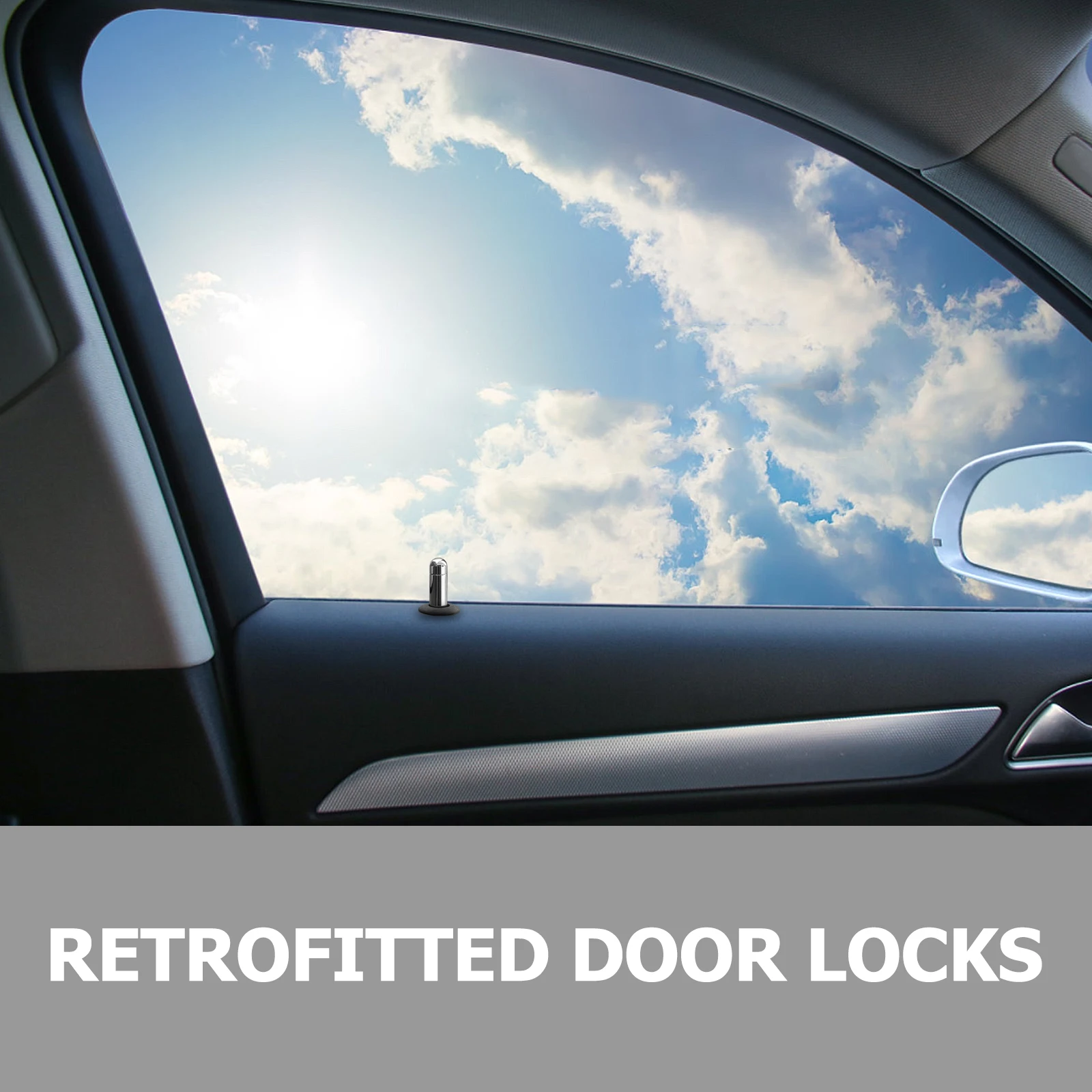 

4 Pcs Car Door Lock Pull Pin inside Knob Knobs Handle Interior Auto Accessories