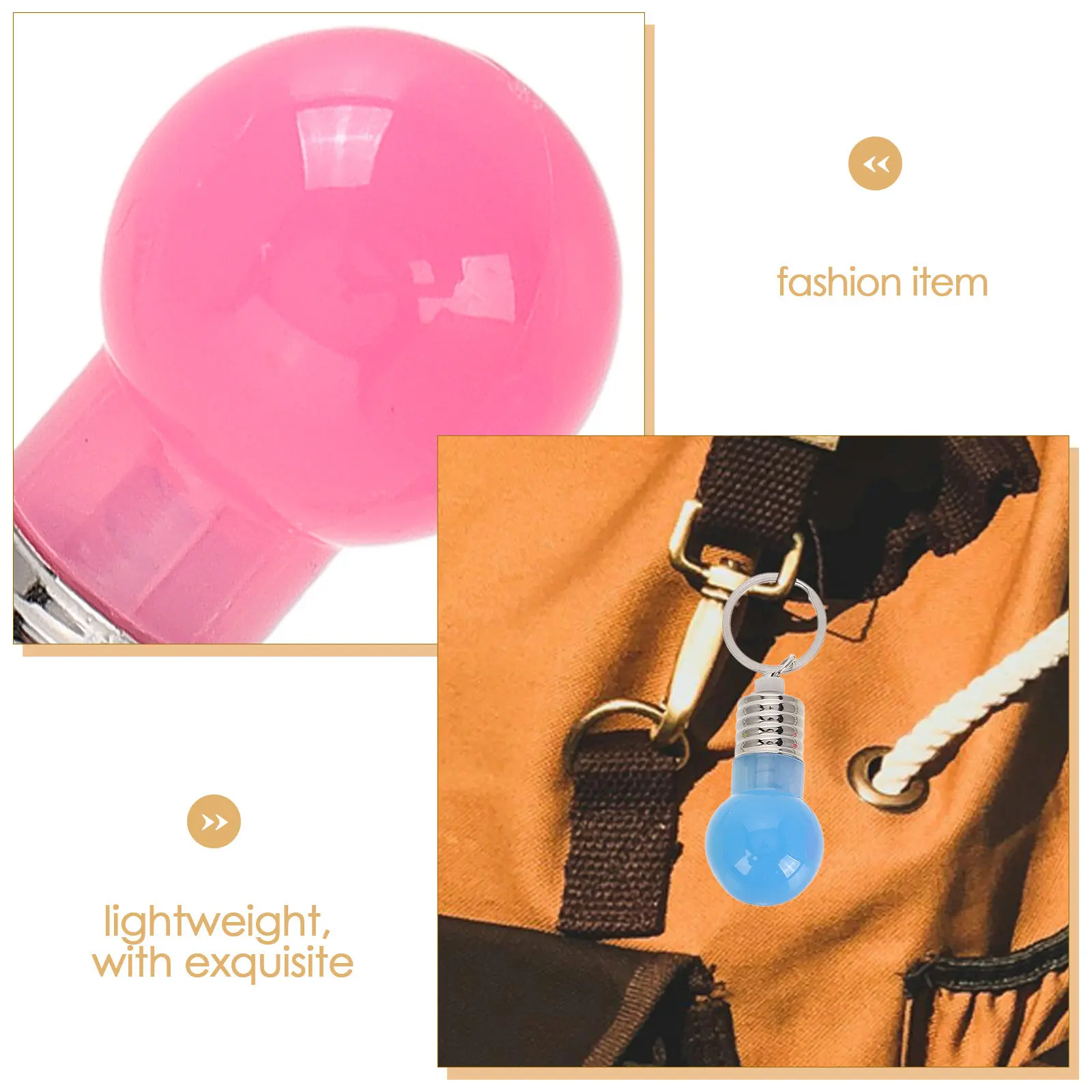21Pcs LED Bulb Keychains Mini Light Lamp Torch Colorful Flashing Keyrings Unique Design Key Rings Ornaments Perfect for Keys