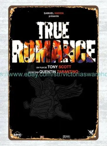 True Romance 1993 France movie poster metal tin sign purchase art-Aluminum