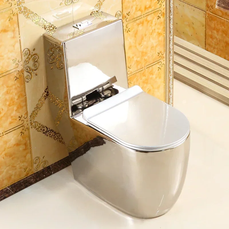 

Vintage Nordic flush toilet bar European silver toilet super swirl siphon water-saving deodorant color toilet
