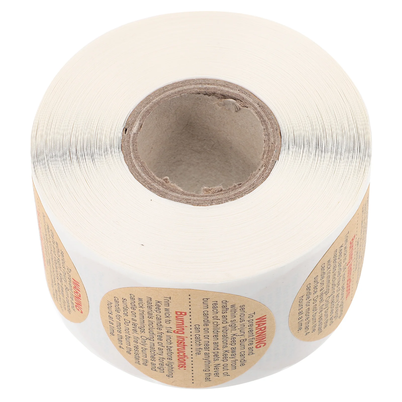1 Roll Warning Stickers Waterproof Safety Labels for Jars Wax Melts Packaging Sealing Round Decals
