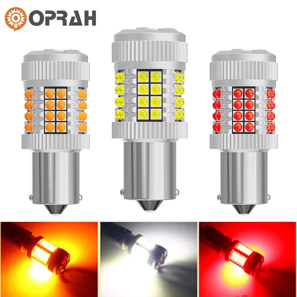 

Oprah 1pcs LED High Power Car Lights 1156 PY21W 1157 BAY15D P21/5W Canbus 7440 W21/5W 12V Front Tail Turn Signal Lamp With A Fan