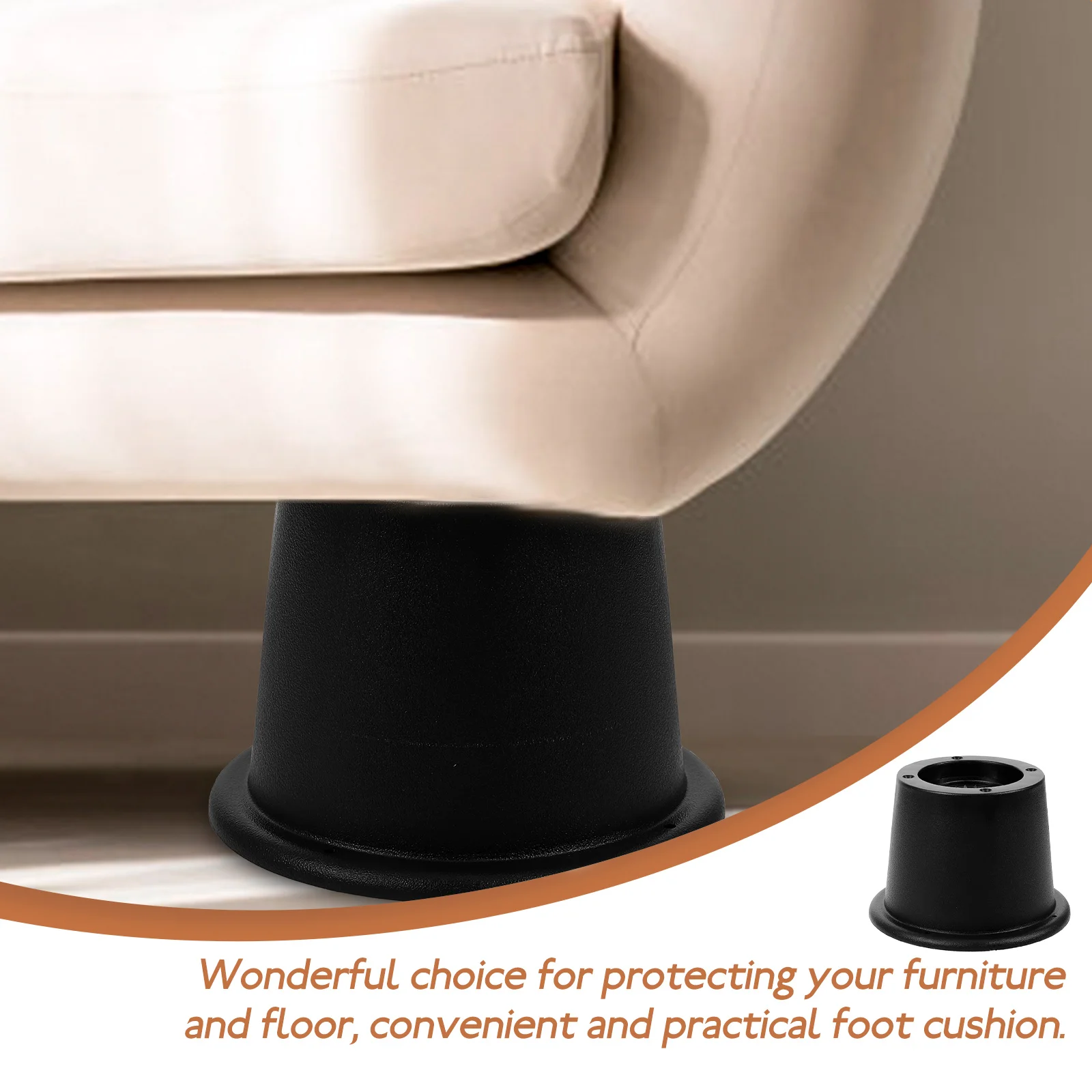 

4 Pcs Furniture Heightening Protectors 2 Inch Mini Nails Reusable Safe Table Chair Leg Covers Floor Protectors Hardwood Tile