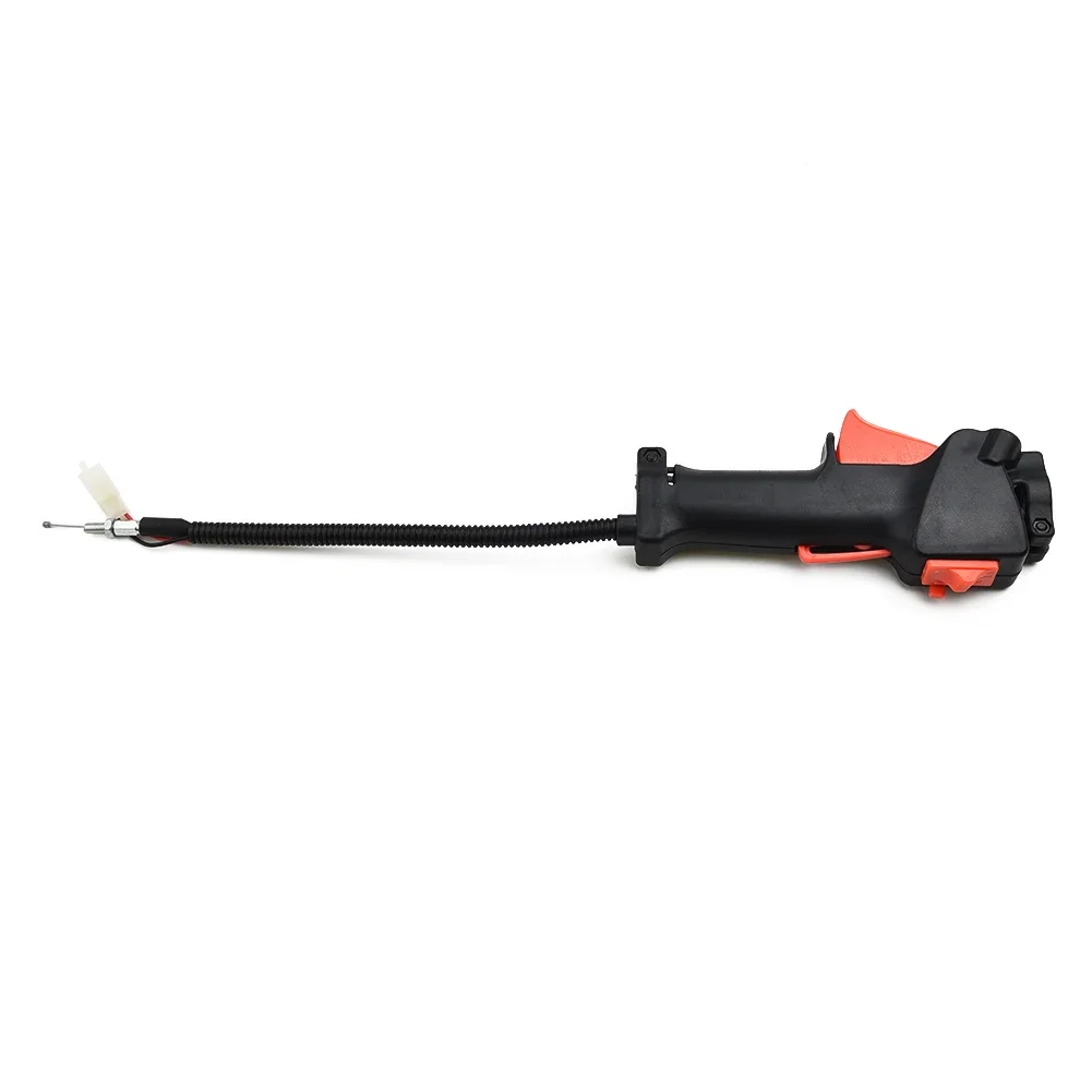 Orange Throttle Cable Handle Trigger On Off Kill Switch for Multi Tool BrushCutter 10 83 inches Length 490mm Total Length