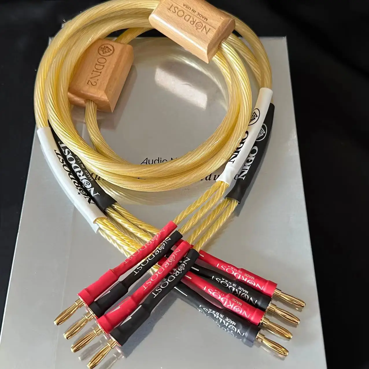 Nordost Odin2 złoty kabel głośnikowy flagowy kabel audio ze srebra próby głośnik HiFi wzmacniacz przewód audiofilski ze złotą płytą